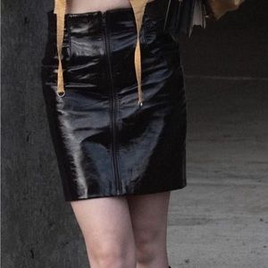 Maje leather skirt